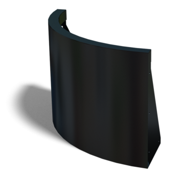 Muro di sostegno in acciaio verniciato a polvere con curva esterna 50 x 50 cm (altezza 40 cm)
