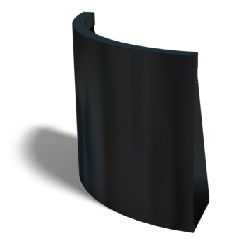 Muro di sostegno in acciaio verniciato a polvere con curva esterna 50 x 50 cm (altezza 50 cm)