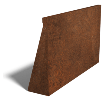 Muro di sostegno diritto in acciaio Corten 100 cm (altezza 60 cm)