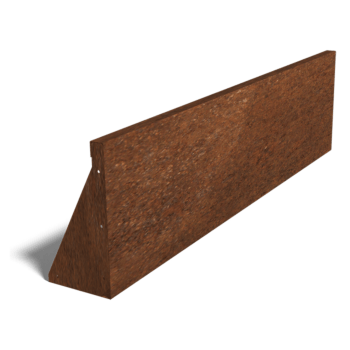 Muro di sostegno diritto in acciaio Corten 100 cm (altezza 40 cm)