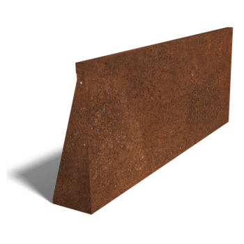 Muro di sostegno diritto in acciaio Corten 150 cm (altezza 60 cm)