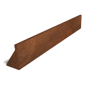 Muro di sostegno diritto in acciaio Corten 200 cm (altezza 30 cm)