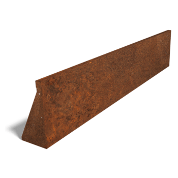 Muro di sostegno diritto in acciaio Corten 200 cm (altezza 40 cm)