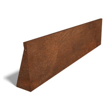 Muro di sostegno diritto in acciaio Corten 200 cm (altezza 50 cm)