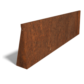 Muro di sostegno diritto in acciaio Corten 200 cm (altezza 60 cm)