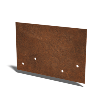 Piastra di giunzione in acciaio Corten diritta bassa 12 - 15 cm