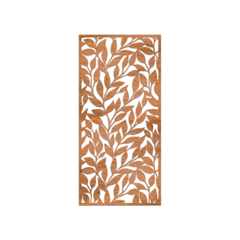 Decorazione da parete in acciaio Corten Foglie