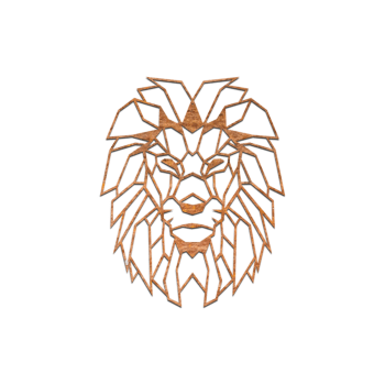Decorazione da parete in acciaio Corten Leone 1.0