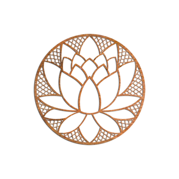 Decorazione da parete in acciaio Corten Lotus Flower