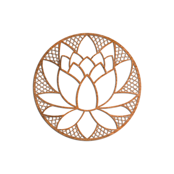 Decorazione da parete in acciaio Corten Lotus Flower