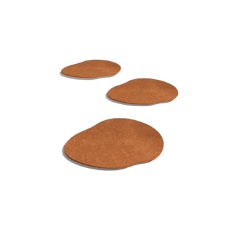 Pietra per gradini in acciaio Corten Organica 30 x 30 cm