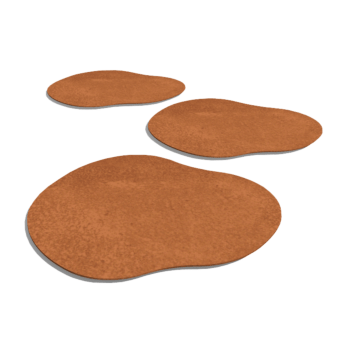 Pietra per gradini in acciaio Corten Organica 50 x 50 cm