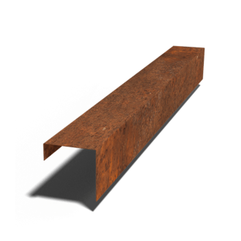 Profilo di sovrapposizione in acciaio Corten 15 x 15 x 5 cm (lunghezza 150 cm)