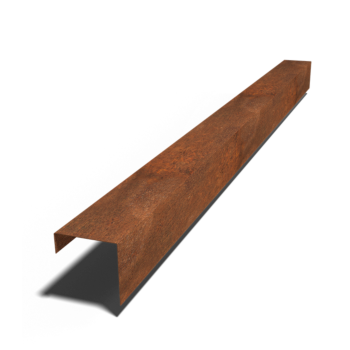 Profilo di sovrapposizione in acciaio Corten 15 x 15 x 5 cm (lunghezza 240 cm)