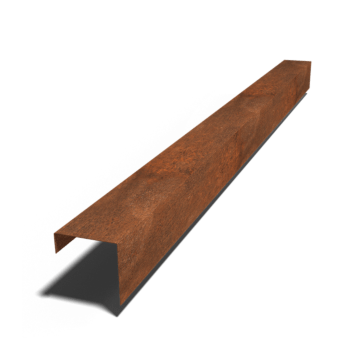 Profilo di sovrapposizione in acciaio Corten 15 x 15 x 5 cm (lunghezza 240 cm)