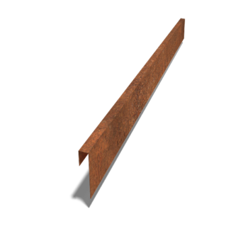 Profilo di sovrapposizione in acciaio Corten 15 x 5 x 5 cm (lunghezza 240 cm)
