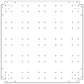 Piastra inferiore in acciaio zincato 100 x 100 cm