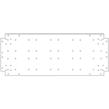 Piastra inferiore in acciaio zincato 40 x 100 cm