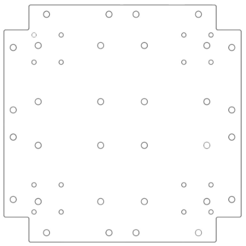 Piastra inferiore in acciaio zincato 40 x 40 cm