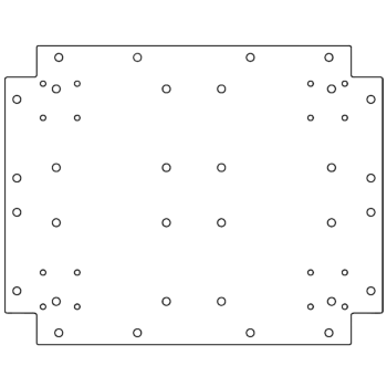 Piastra inferiore in acciaio zincato 40 x 50 cm
