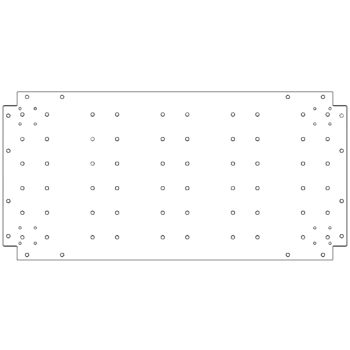 Piastra inferiore in acciaio zincato 50 x 100 cm