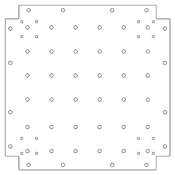 Piastra inferiore in acciaio zincato 50 x 50 cm