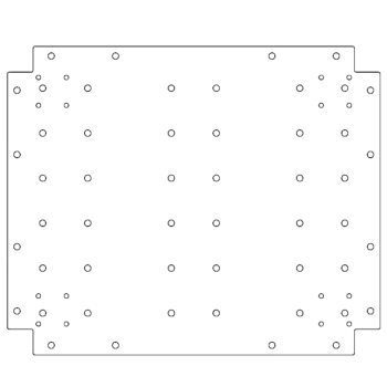 Piastra inferiore in acciaio zincato 50 x 60 cm