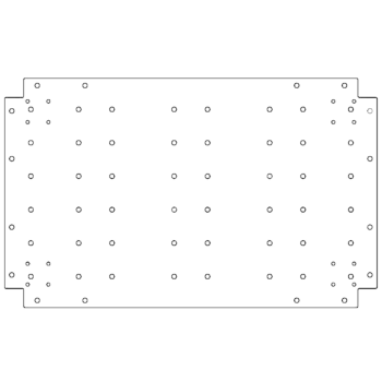 Piastra inferiore in acciaio zincato 50 x 80 cm