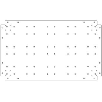 Piastra inferiore in acciaio zincato 60 x 100 cm