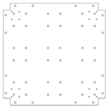 Piastra inferiore in acciaio zincato 60 x 60 cm