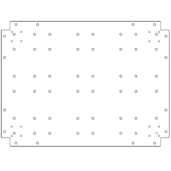 Piastra inferiore in acciaio zincato 60 x 80 cm