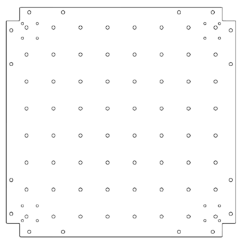 Piastra inferiore in acciaio zincato 70 x 70 cm