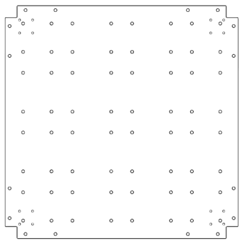 Piastra inferiore in acciaio zincato 80 x 80 cm