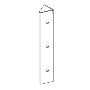Angolare in acciaio corten 45° 30 cm