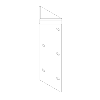 Angolare in acciaio corten 180° 30 cm