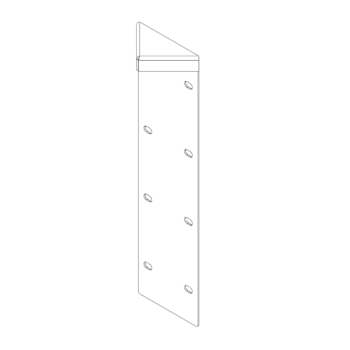 Angolare in acciaio corten 180° 40 cm