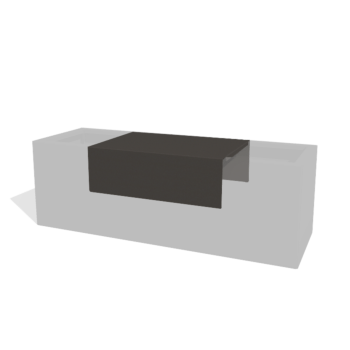 Piattaforma per fioriera in acciaio verniciato a polvere 60 x 41 x 20 cm