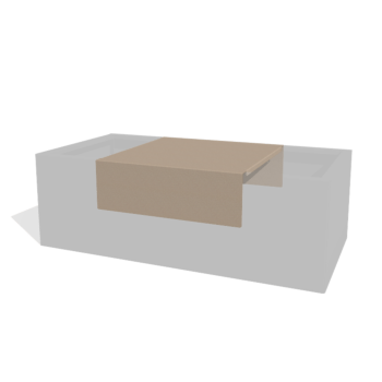 Piattaforma per fioriera in acciaio verniciato a polvere 60 x 61 x 20 cm