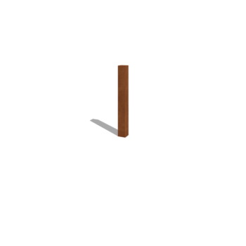 Palo per recinzione da giardino in acciaio corten 100 cm