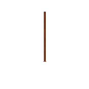 Recinzione in acciaio corten H palo ad angolo con piastra di base 190 x 6 x 6 cm