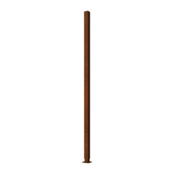 Angolo verticale in acciaio corten con base piana