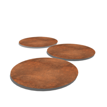 Pietra per gradini in acciaio Corten Girare 75