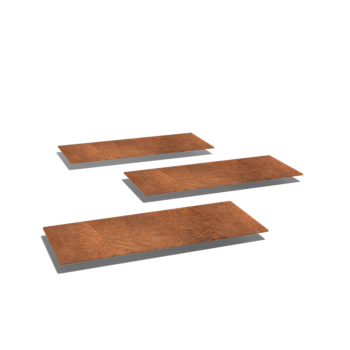 Pietra per gradini in acciaio Corten Rettangolo 60 x 25 cm