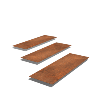 Pietra per gradini in acciaio Corten Rettangolo 75 x 25 cm