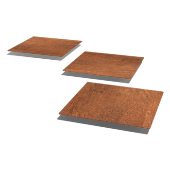 Pietra per gradini in acciaio Corten Piazza 40 x 40 cm