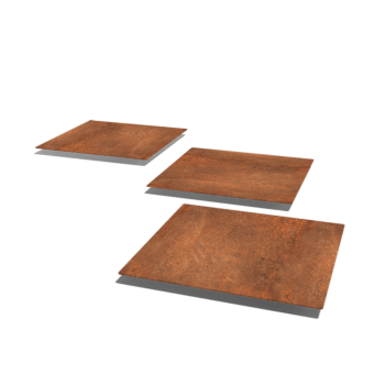 Pietra per gradini in acciaio Corten Piazza 50 x 50 cm