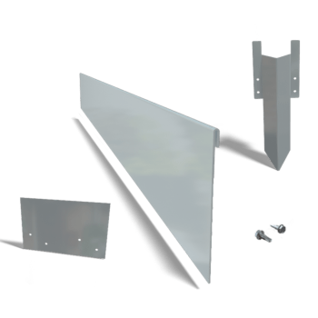 Bordura appiattita in acciaio zincato 13 cm - set completo per 15 metri