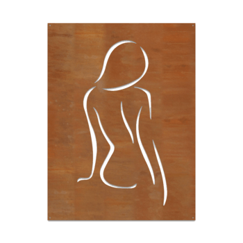 Decorazione da parete in acciaio Corten Donna