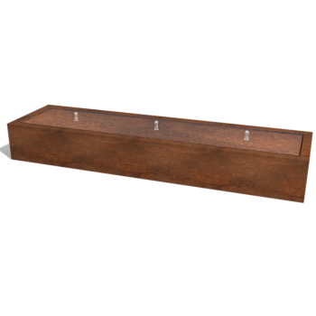 Specchio d'acqua in acciaio Corten 300 x 80 x 40 cm