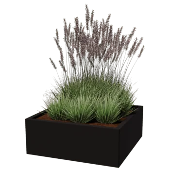 Fioriera in acciaio - Quadrato - 80 x 80 cm